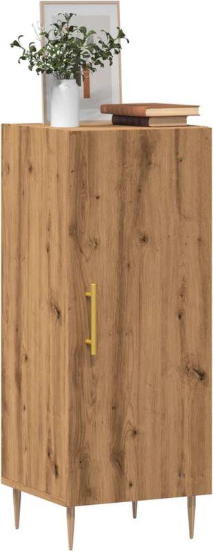 vidaXL - Dressoir - Hout - Eikenkleurig - 34,5x34x90 cm