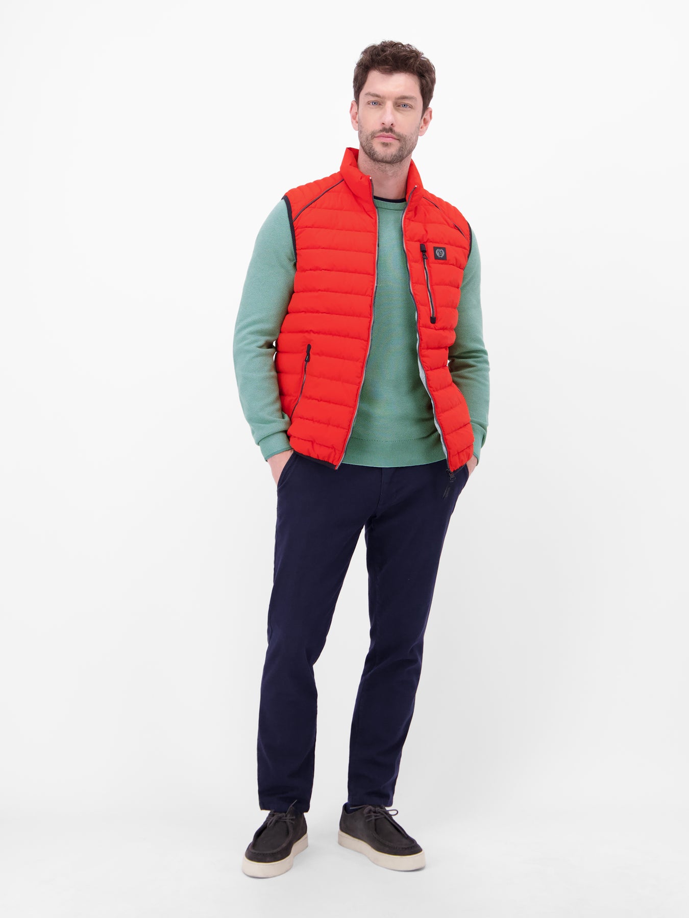 Strickpullover in sportiver 2-Tone-Optik