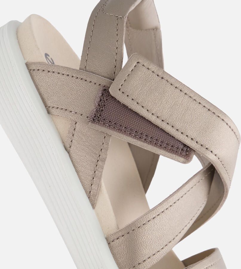 ECCO Soft Coss Strap Sandalen beige Leer