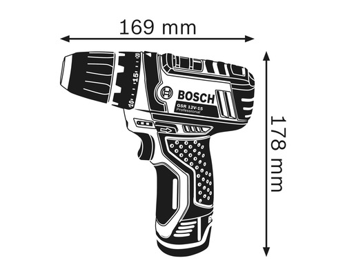 Bosch Professional GSR 12V-15 accuboormachine zonder accu en lader
