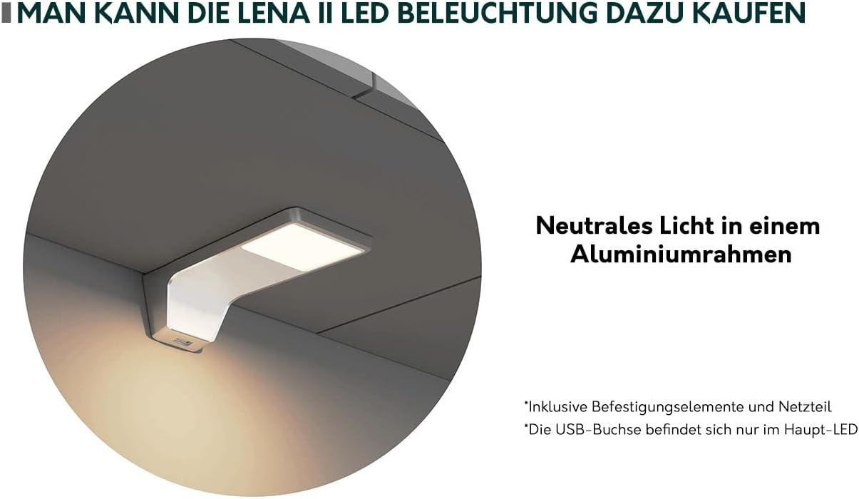 Mirjan24 Küche Mela 180/120 cm, Küchenblock/Küchenzeile, 5 Schrank-Module frei kombinierbar (Sonoma Eiche/Petra Beige, mit LED Beleuchtung)