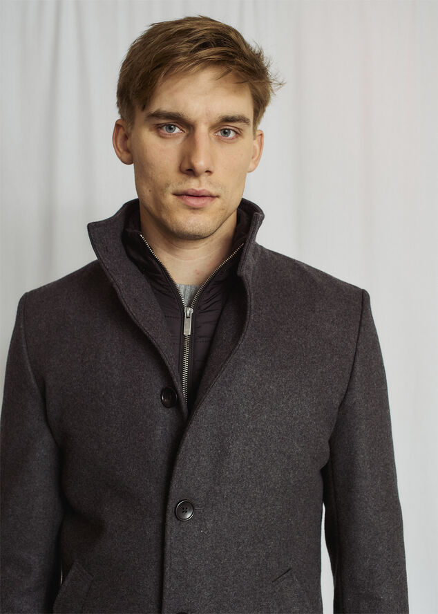 Bruun & Stengade BS Ontario Slim Fit Coat Dark grey