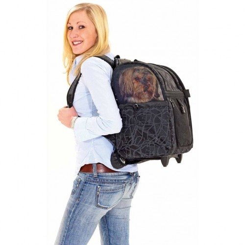 Transportador multifuncional para animais de estimação, preto