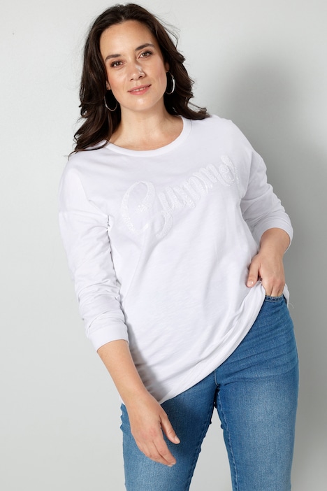 Sweatshirt, Pailletten, Langarm