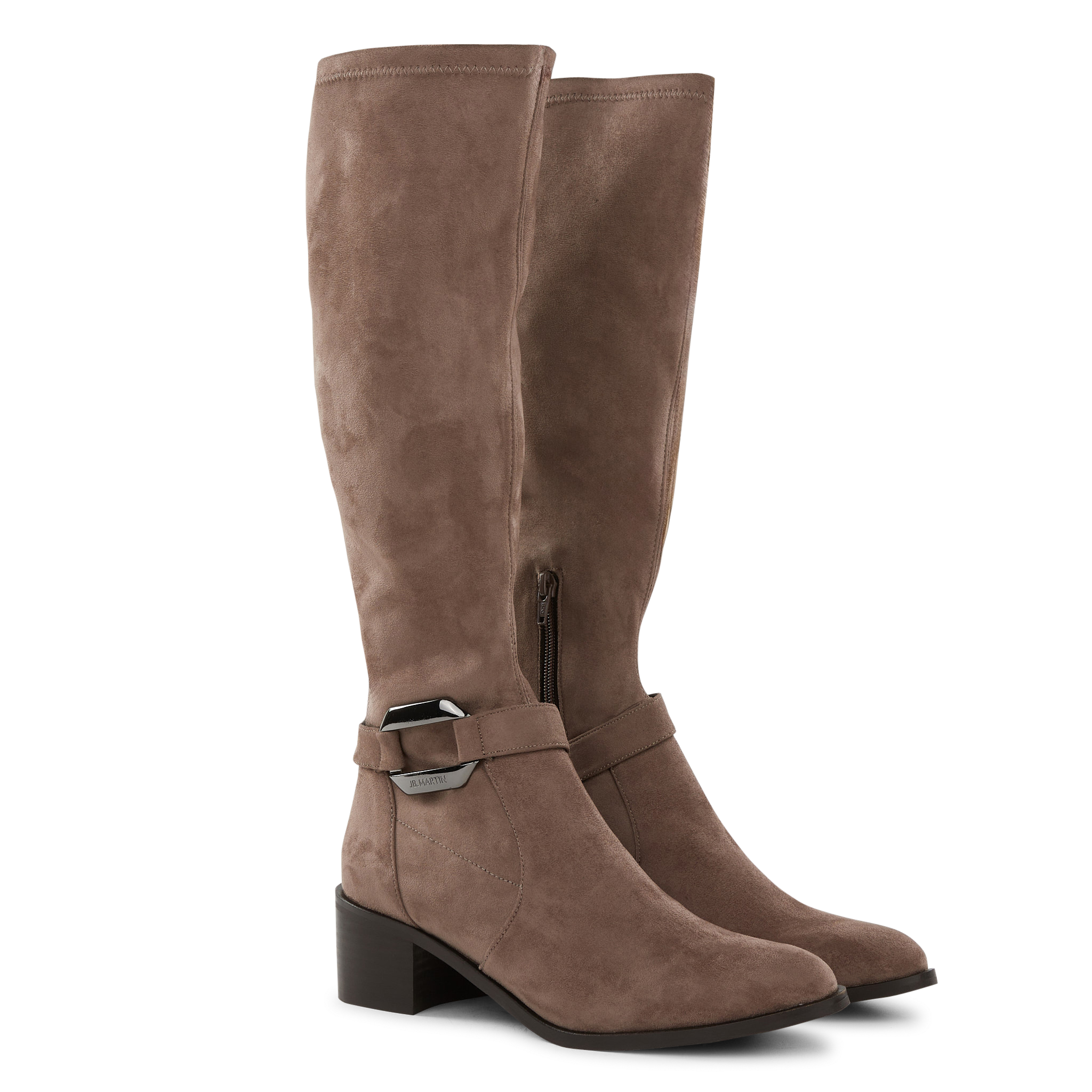 LEONOR - Bottes en cuir mélangé | Beige