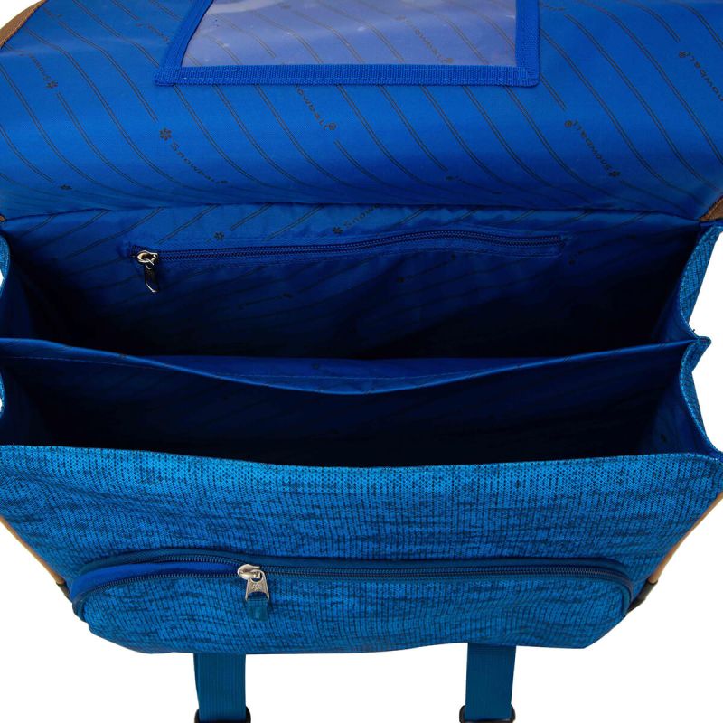 Cartable à roulettes scolaire Basic boy 41 cm Bleu