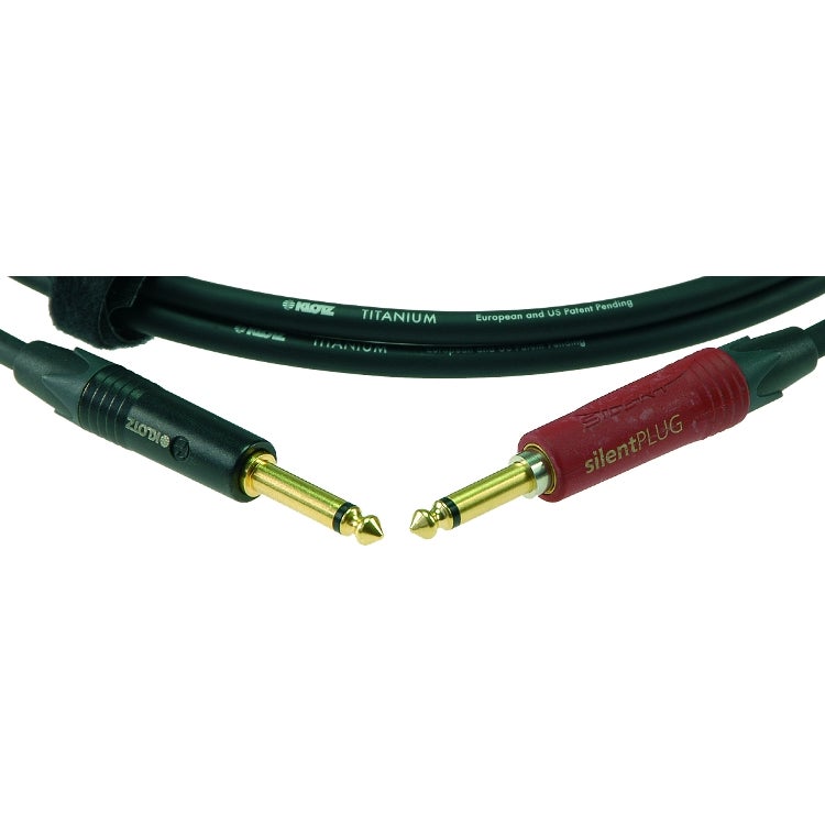 Klotz TI-0900PSP Titanium 2p jack-2p jack verguld silent plug gitaarkabel 9m