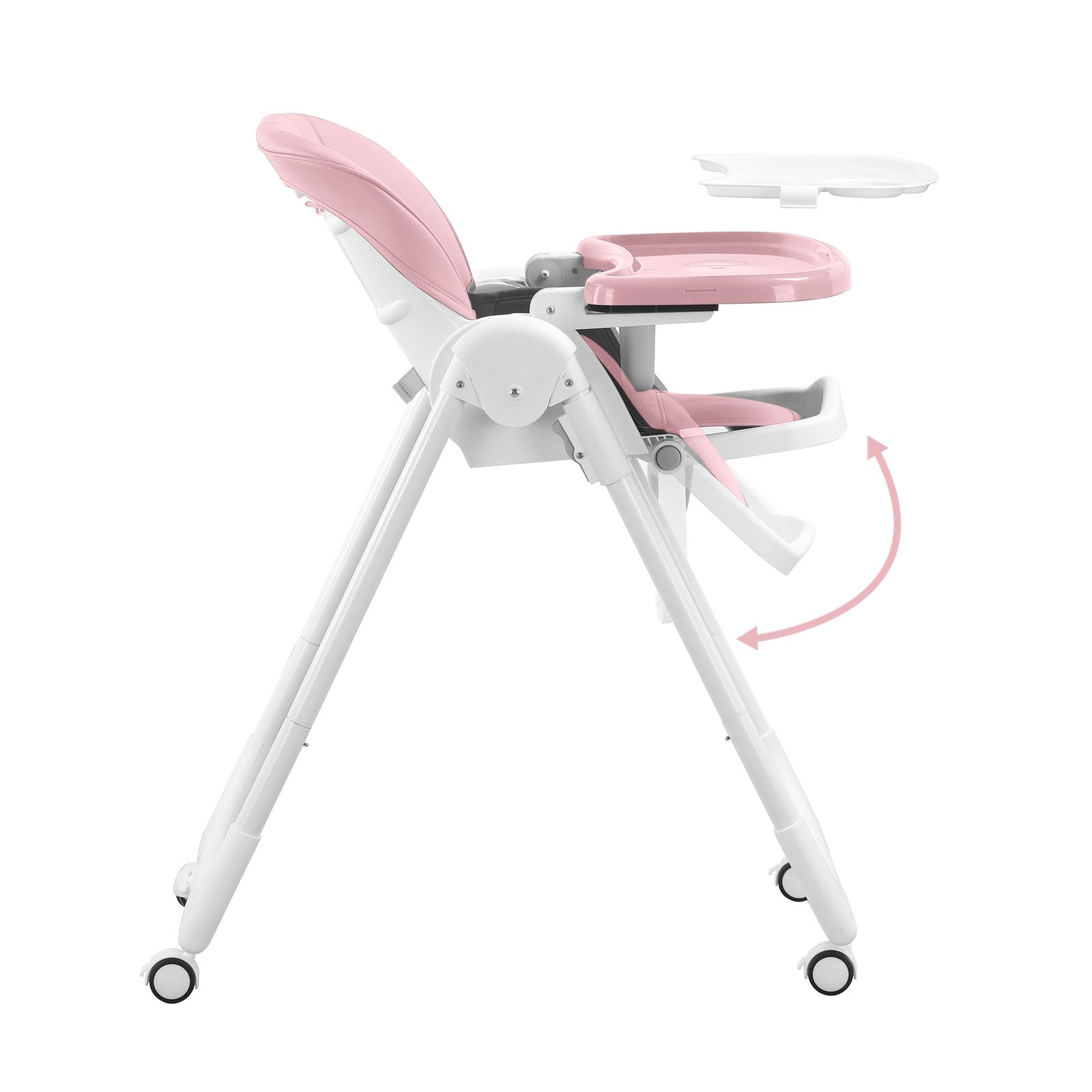 Baby Vivo Design Kinderhochstuhl aus Kunststoff - Tippy in Bubblegum