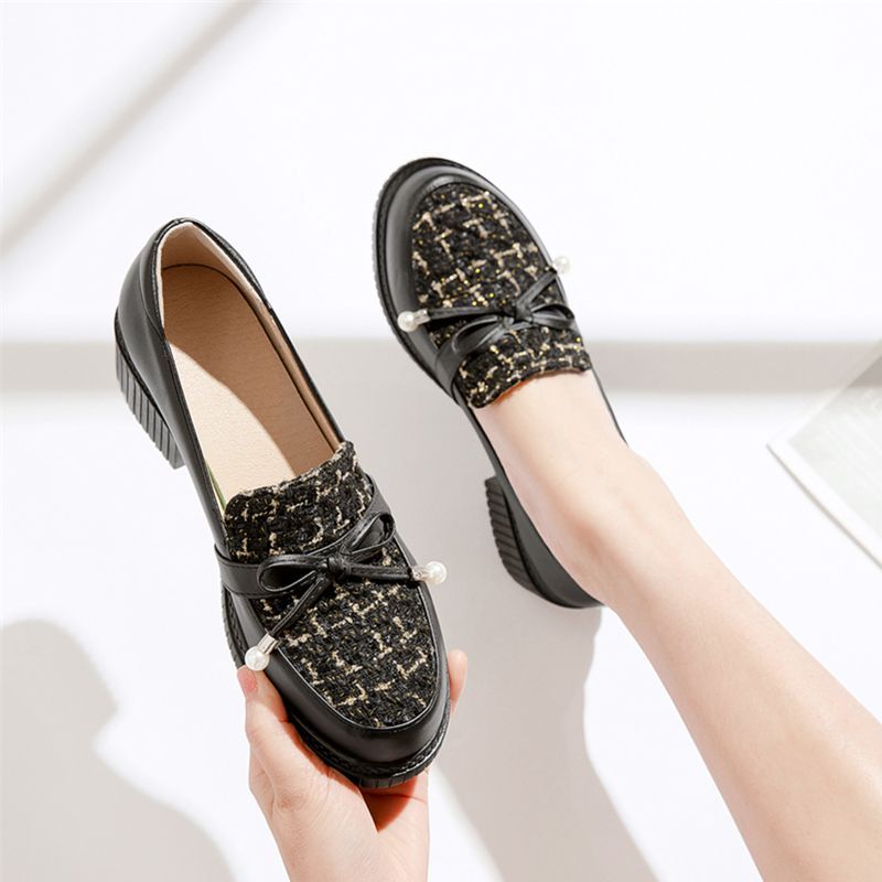 Lolita Tree - Loafers met blokhak en gesp en strik