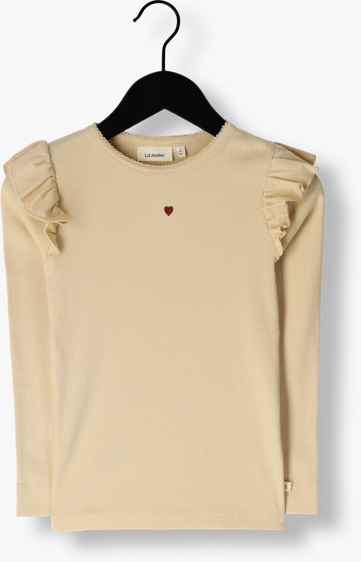 LIL\\' ATELIER beige lil' atelier  nmfgago kuo slim top emb