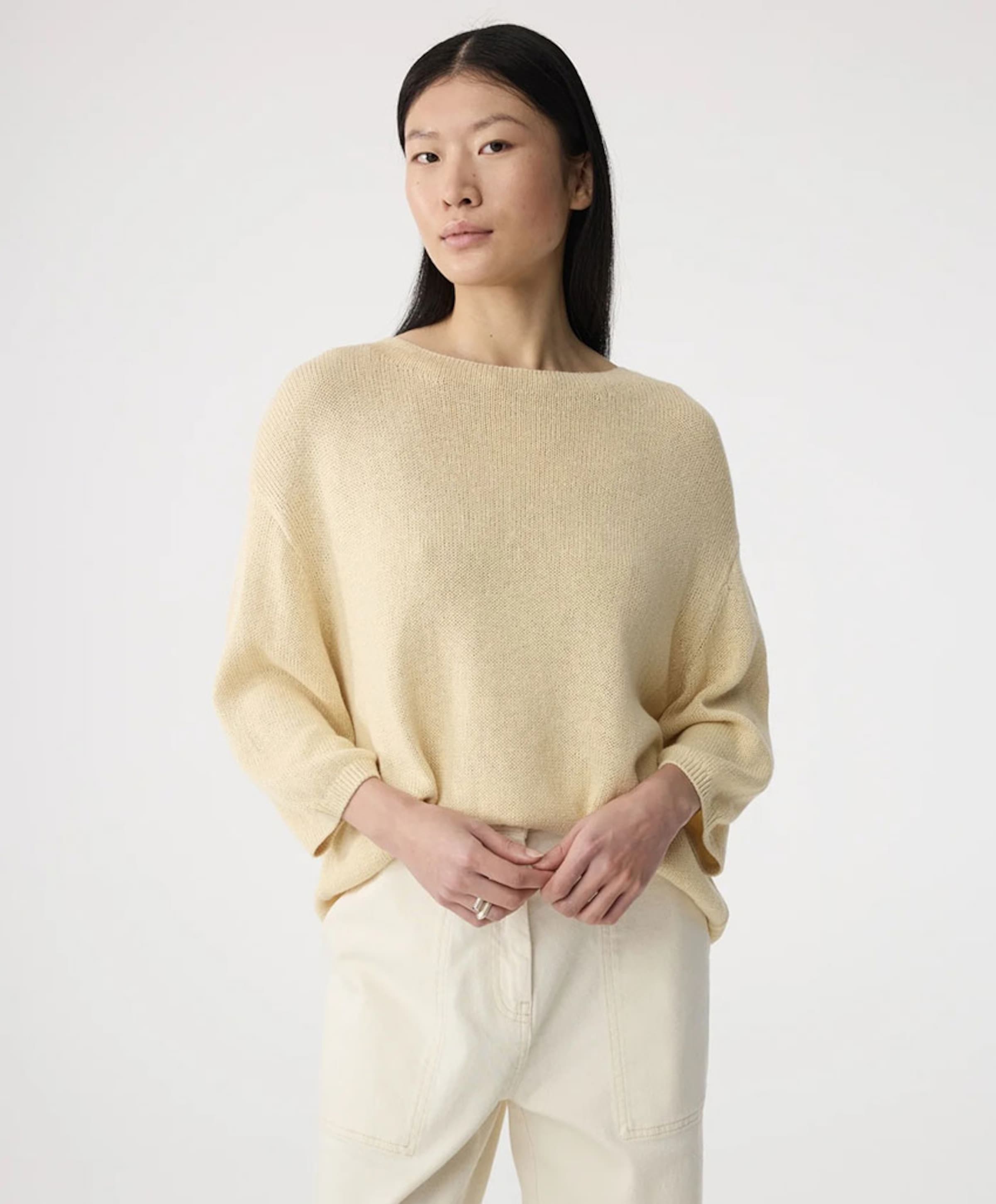 Knit-ted Dames trui geel
