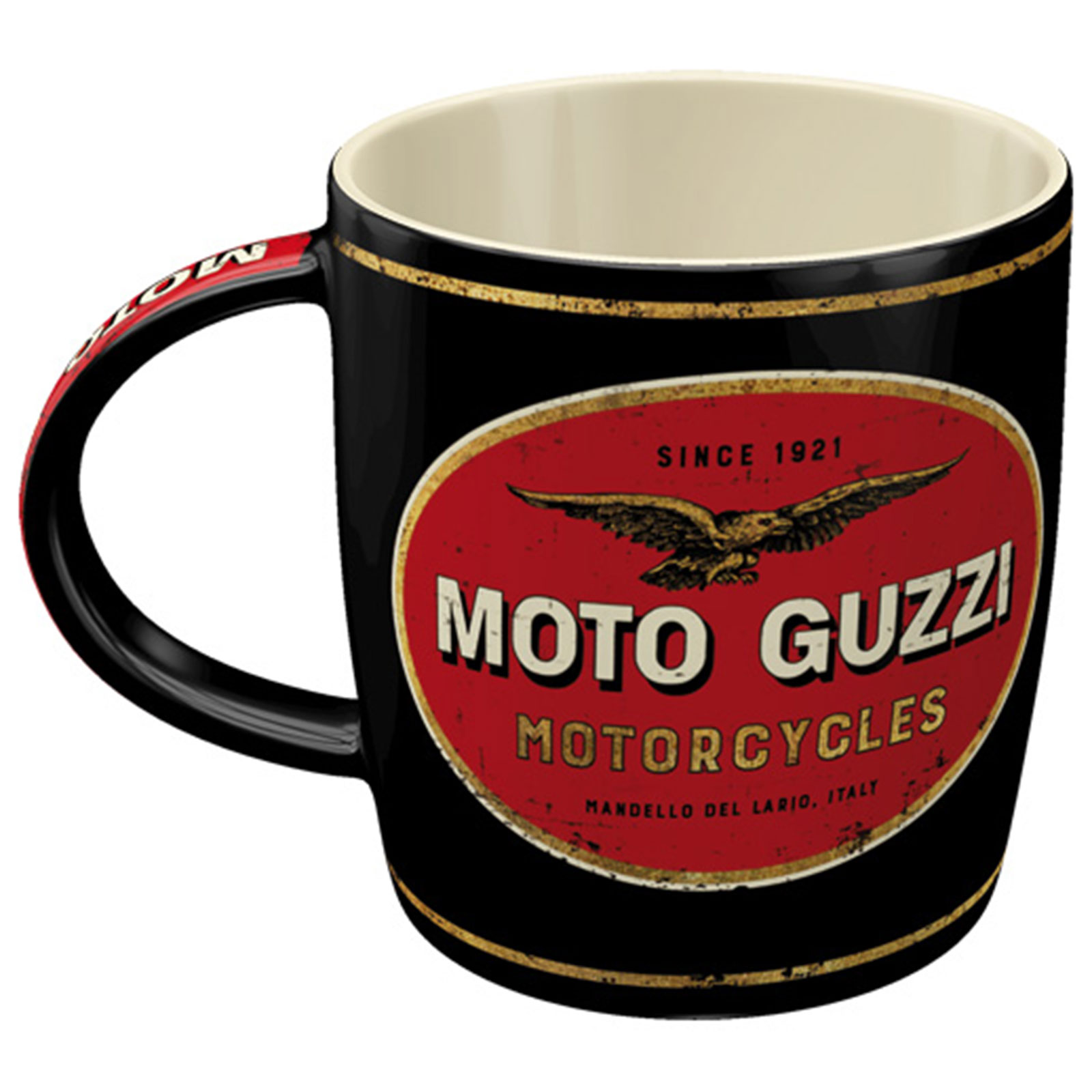 Kaffeebecher MOTO GUZZI - schwarz-rot - 330 ml