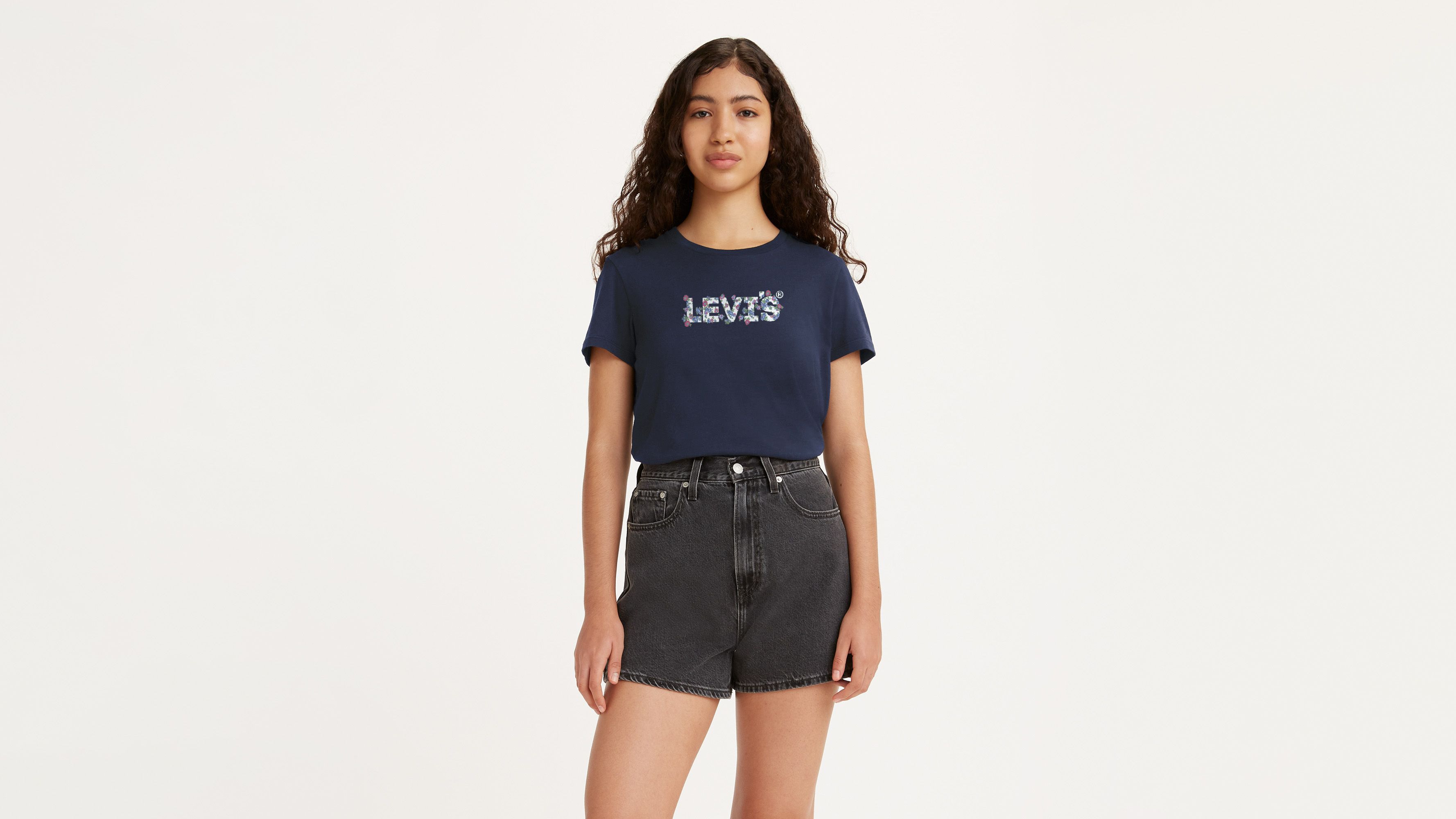 T-shirt Perfect - Hl Logo Michelle Floral Naval Academy - Bleu