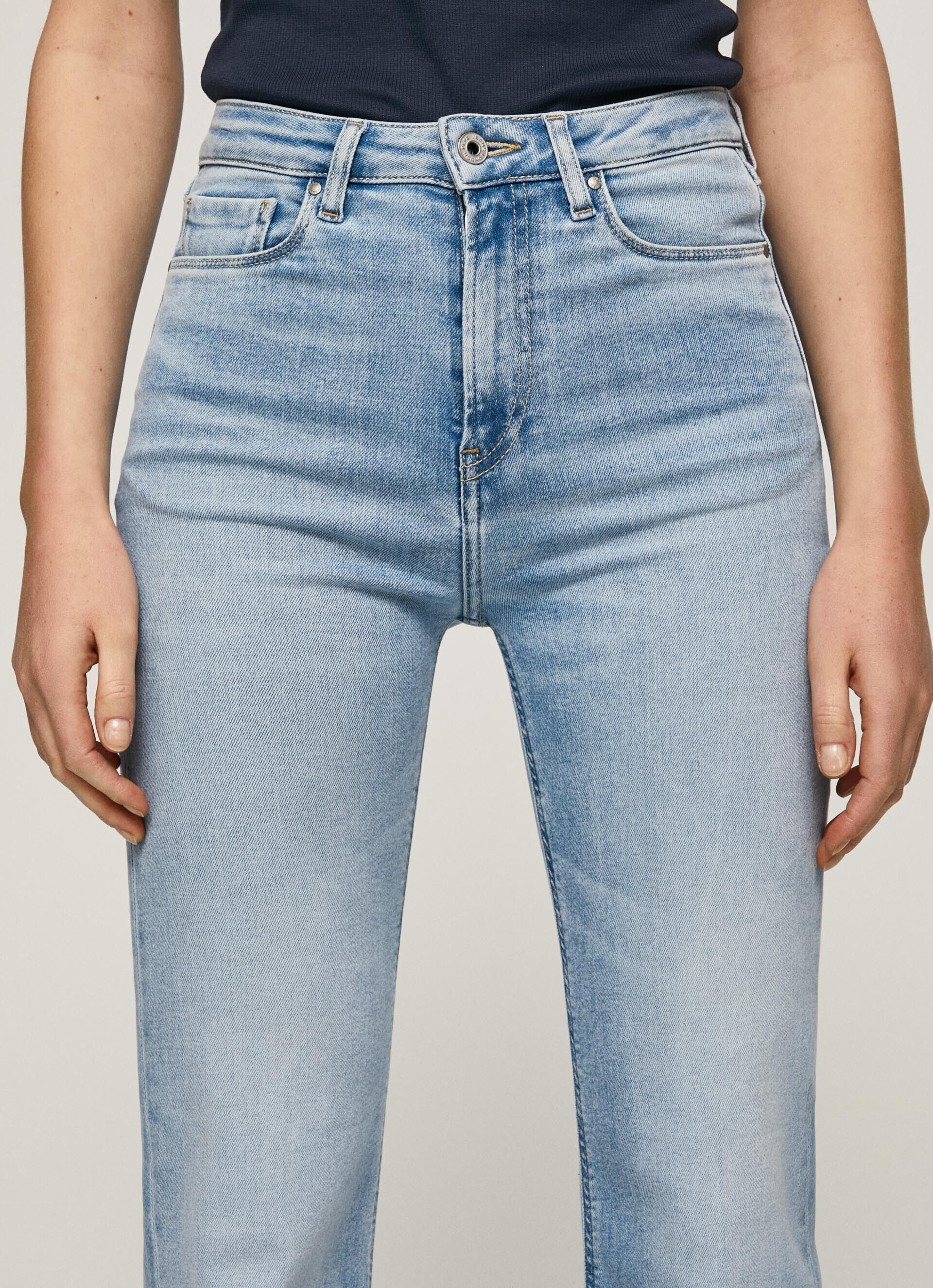 Calça jeans Willa Fit Flare de cintura alta - jeans