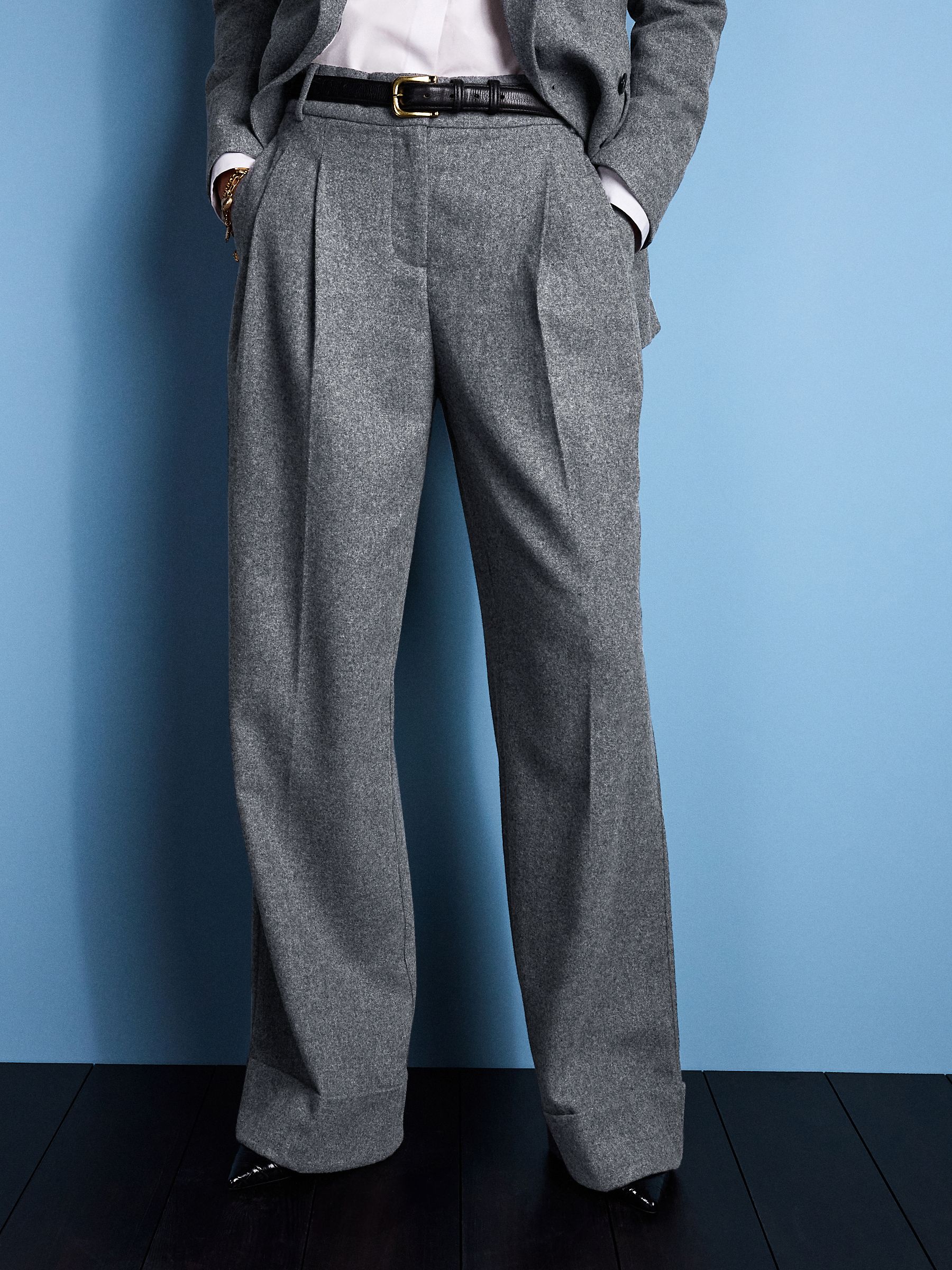 Grijs - Tabitha Simmons X Next Wool Blend Wide Leg Trousers