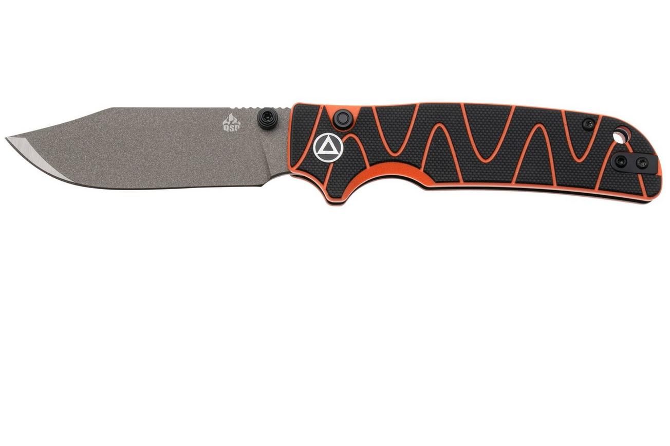 QSP Knife Kali QS159-D2 Ceramic Coated 14C28N Black Orange G10, zakmes, Keanu Alfaro design