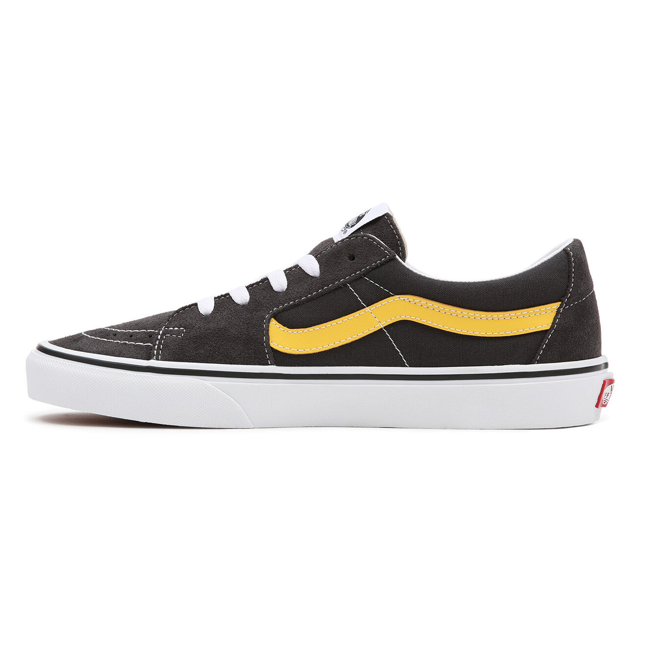 Vans Sneakers en Velours de Cuir & Textile SK8-Low grises