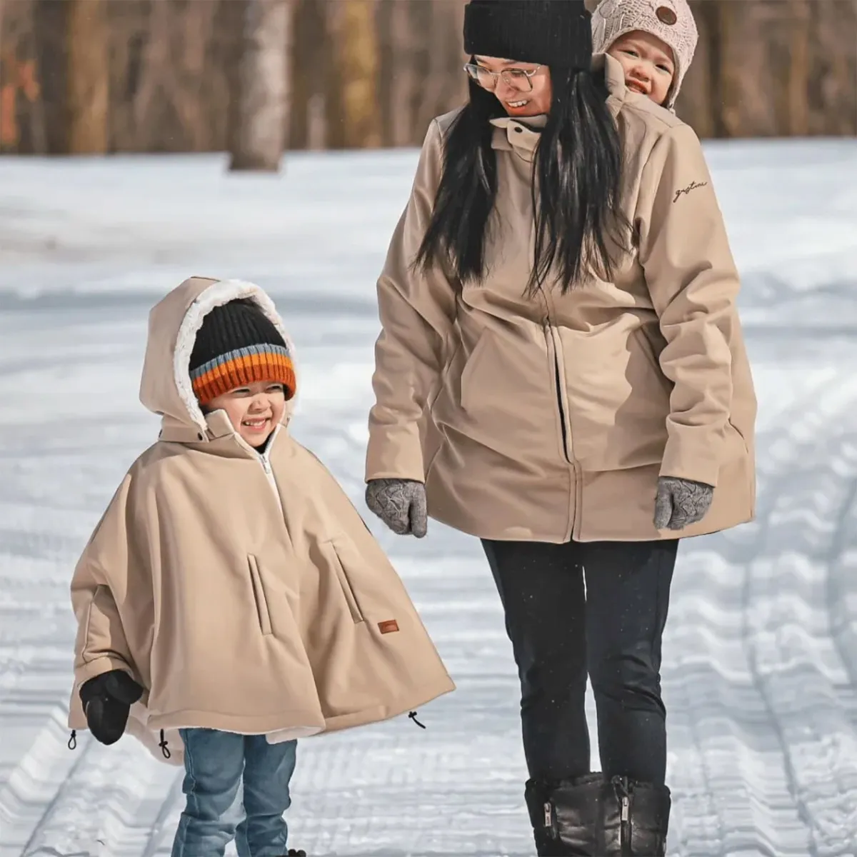 Gustine Housse Siège d'Auto  Poncho 3 en 1 - Tan