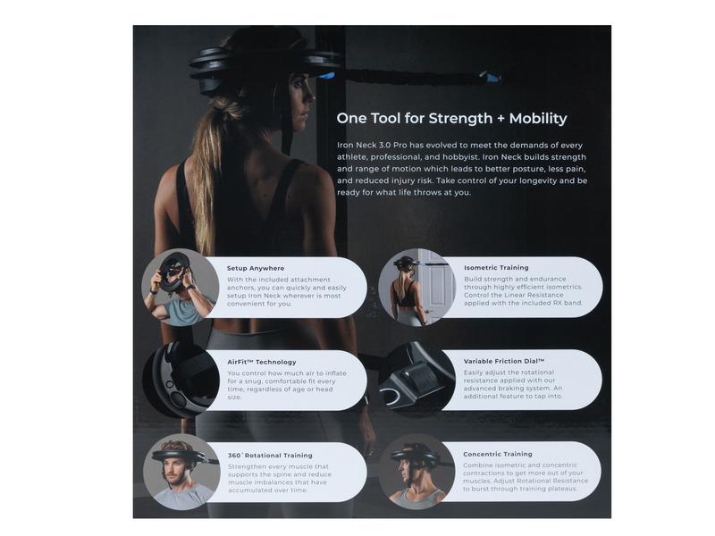 Iron Neck 3.0 Pro Bundle Trainingsgerät für einen starken Nacken und eine bessere Körperhaltung