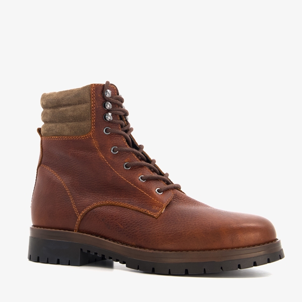 Van Beers leren heren veterboots bruin