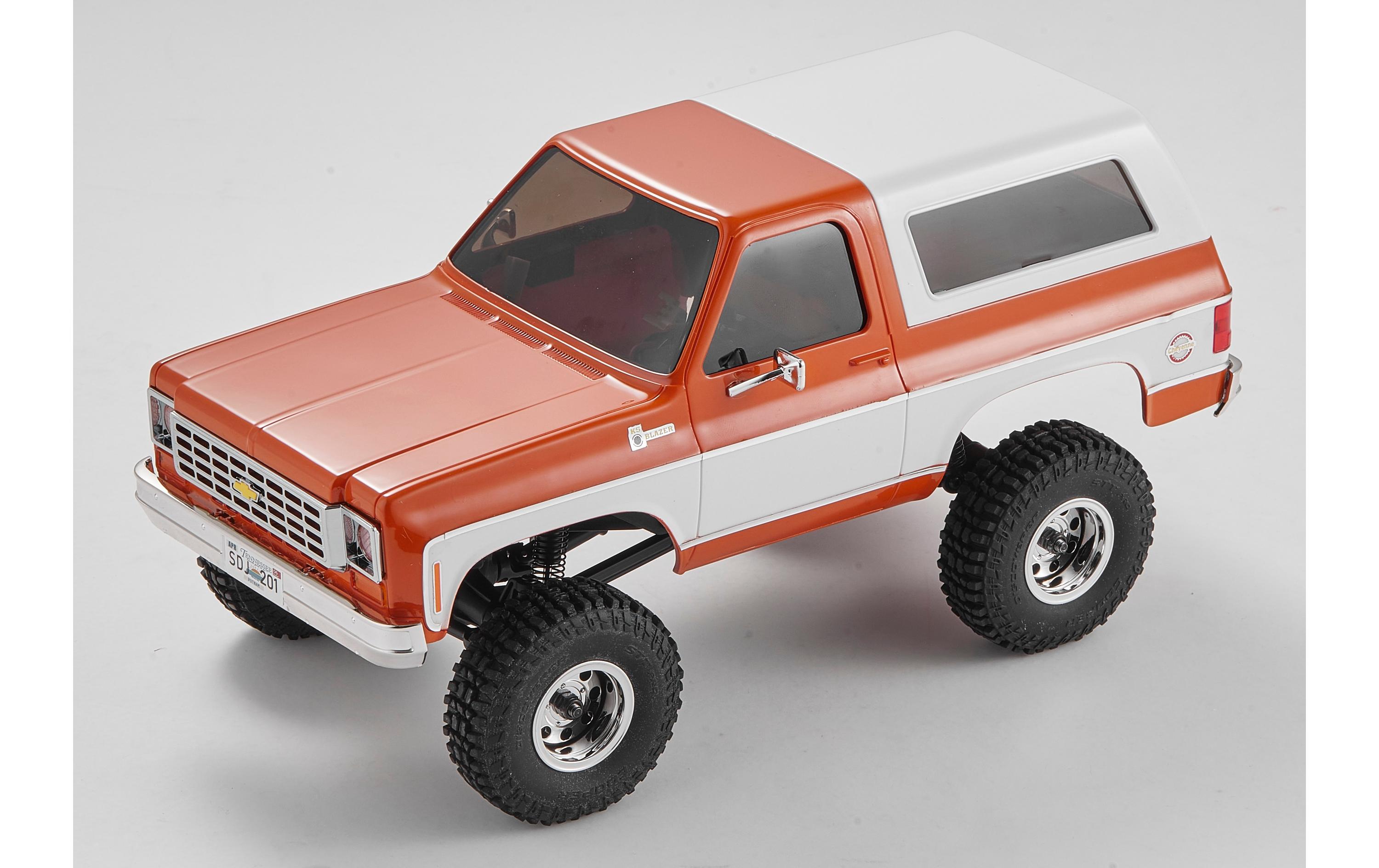 Scale Crawler Chervolet K5 Blazer, Orange, RTR, 1:24<br>FCX24 Mini Rock Crawler mit detaillierter Chevy Blazer Karosserie und 2-Gang Getriebe