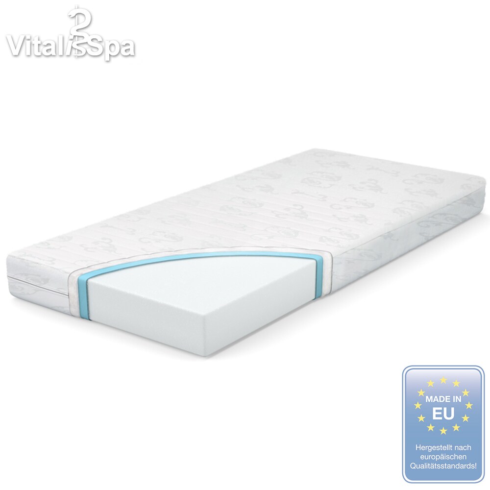 VitaliSpa Hausbett WIKI 70x140cm Zaun Weiß Kinderbett Kinderhaus inkl. Matratze