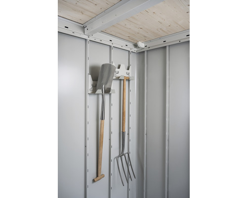 Biohort Neo 2B tuinhuis met dubbele deuren, 236 x 236 cm, donkergrijs metallic