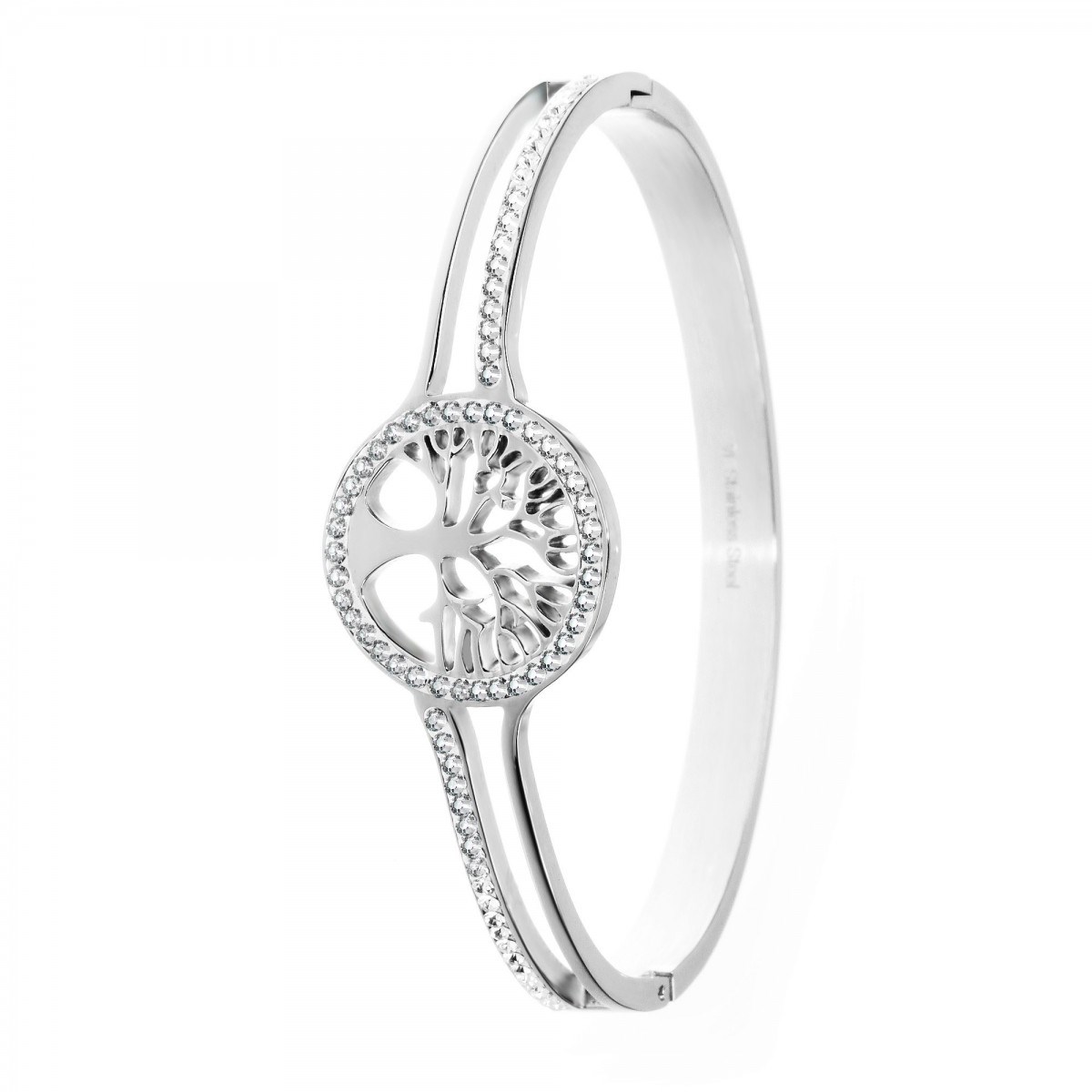 Bracelet arbre de vie en acier inoxydable SC Crystal