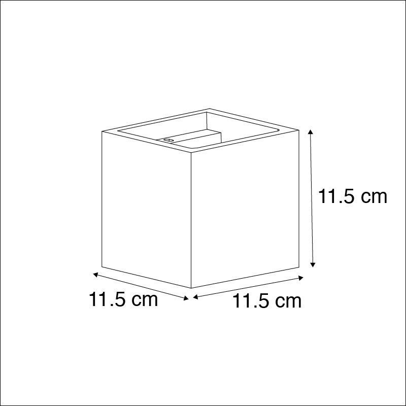 Industriële wandlamp beton - doos