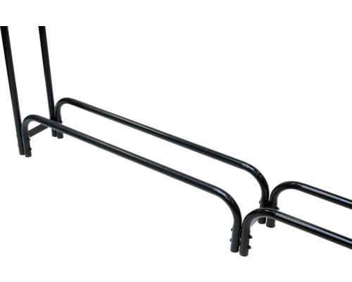 ShelterLogic stalen brandhoutstapelhulp inclusief afdekking, 244 x 25 x 118 cm, zwart