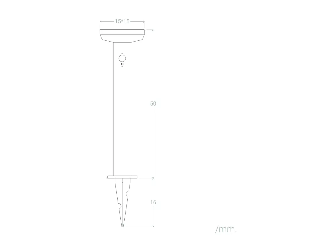 Balise Extérieure sur Pied Solaire LED 5W 50cm Aluminium avec Détecteur de Mouvement Barton Square Argent