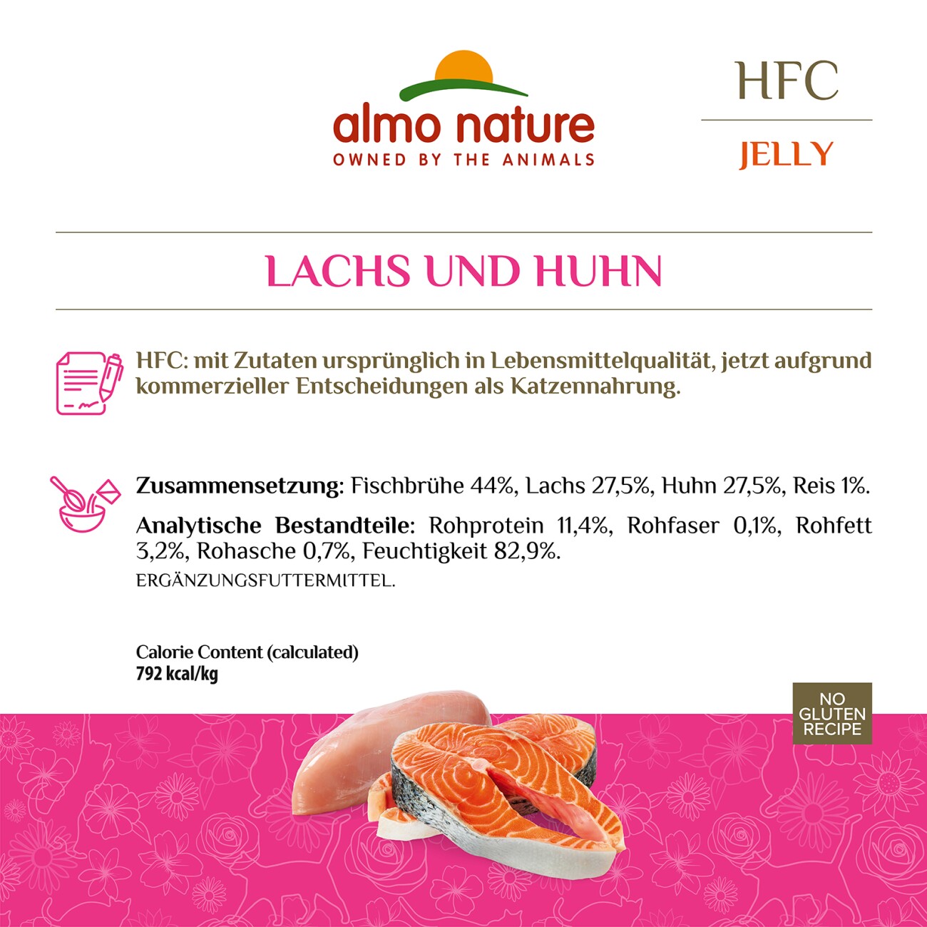 Almo nature HFC Jelly 24x70g Lachs und Huhn