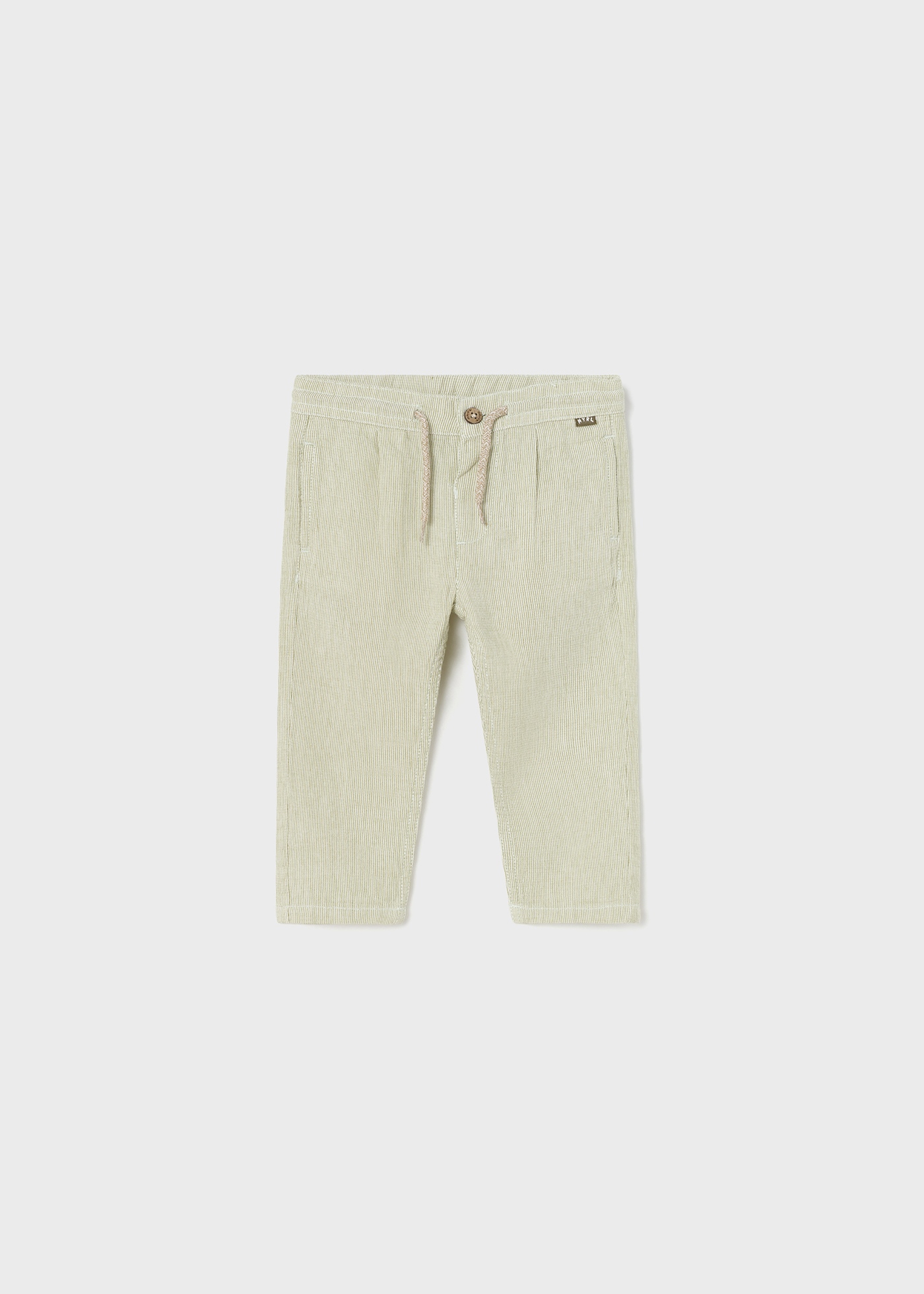 Calças chino de algodão folgadas para bebê
