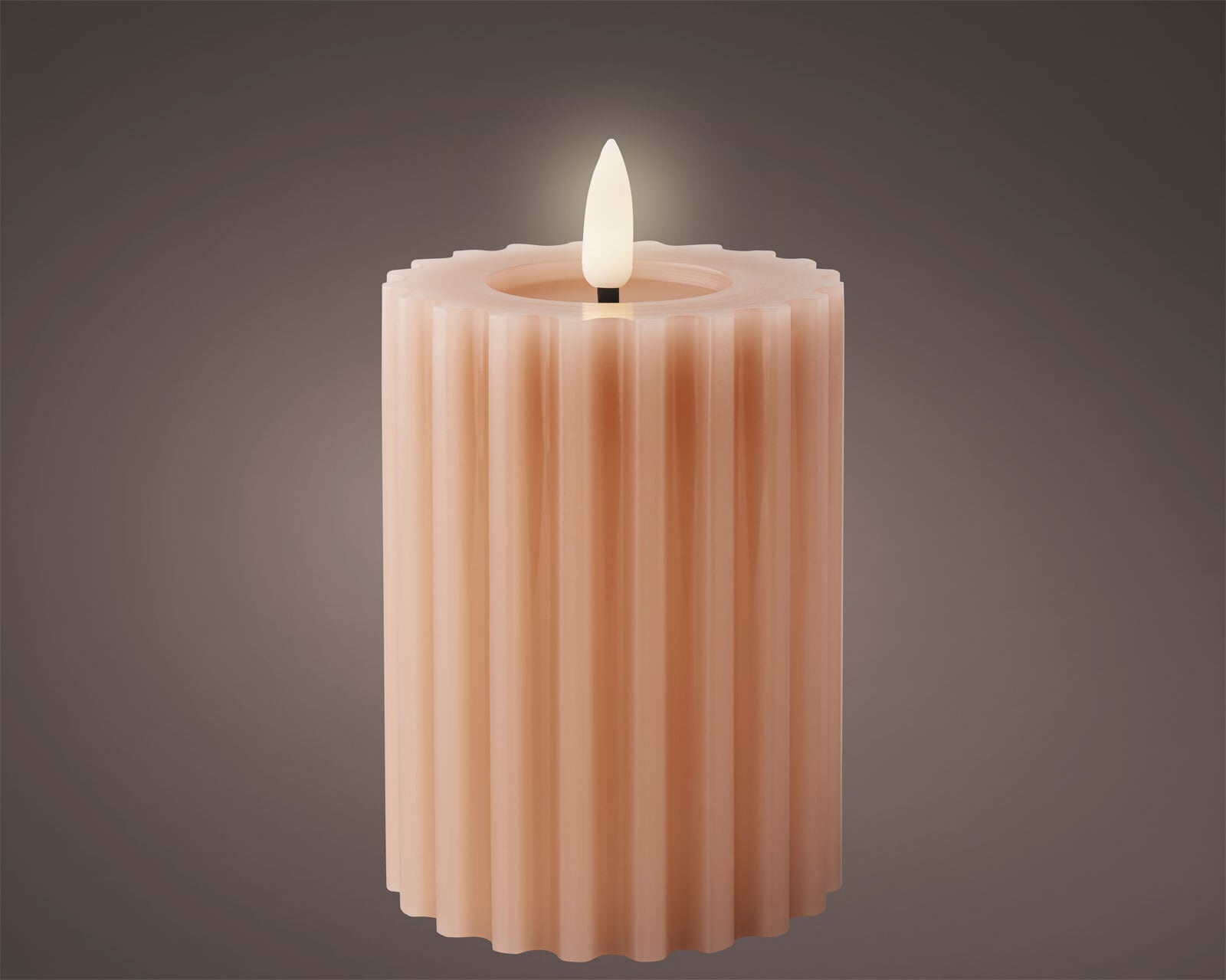 LED Kerze Wachs ca. 12 cm rosa