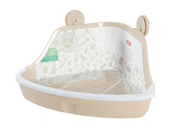 Maison de toilettes d'angle pour rongeurs 32x25 cm