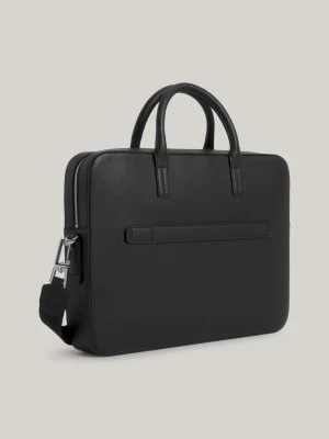 Bolsa para laptop com monograma TH em relevo