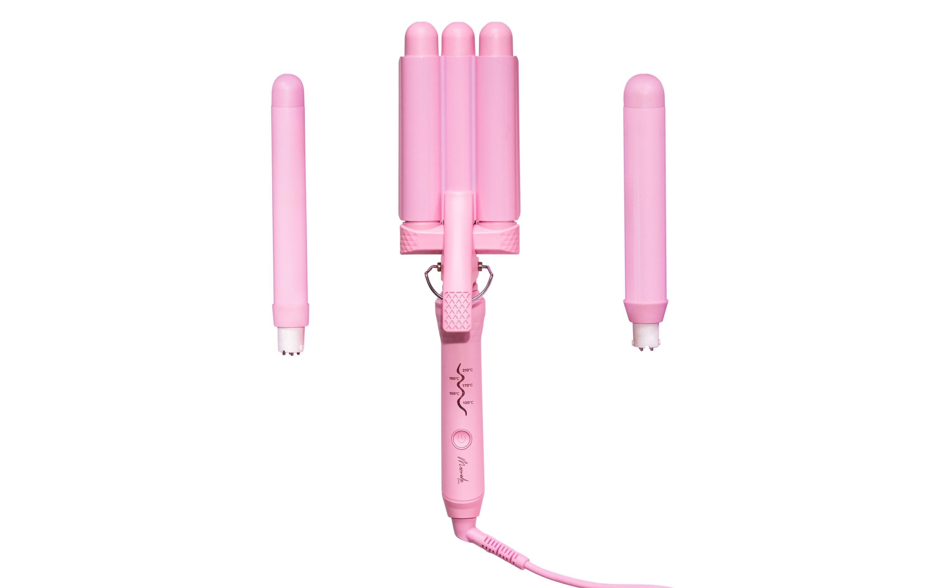 Welleneisen Style Wand PinkDreifaches Welleneinsen
