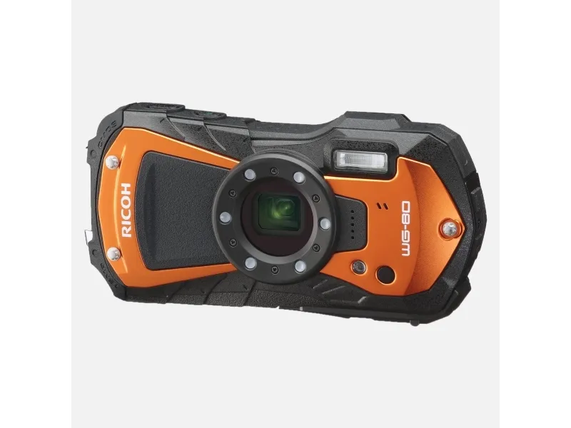 Ricoh WG-80 - Digitalkamera - kompakt - 16.0 MP - 1080p - 5x optisk zoom - undervands op til 14 m - orange