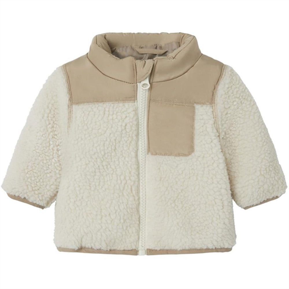 Køb Name it Whitecap Gray Mosie Teddy Jakke