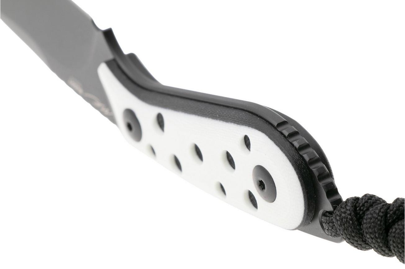 Kizer Buddy 1081A3 Black Nitro-V, White G10, vaststaand mes, Maksim Epifantsev design