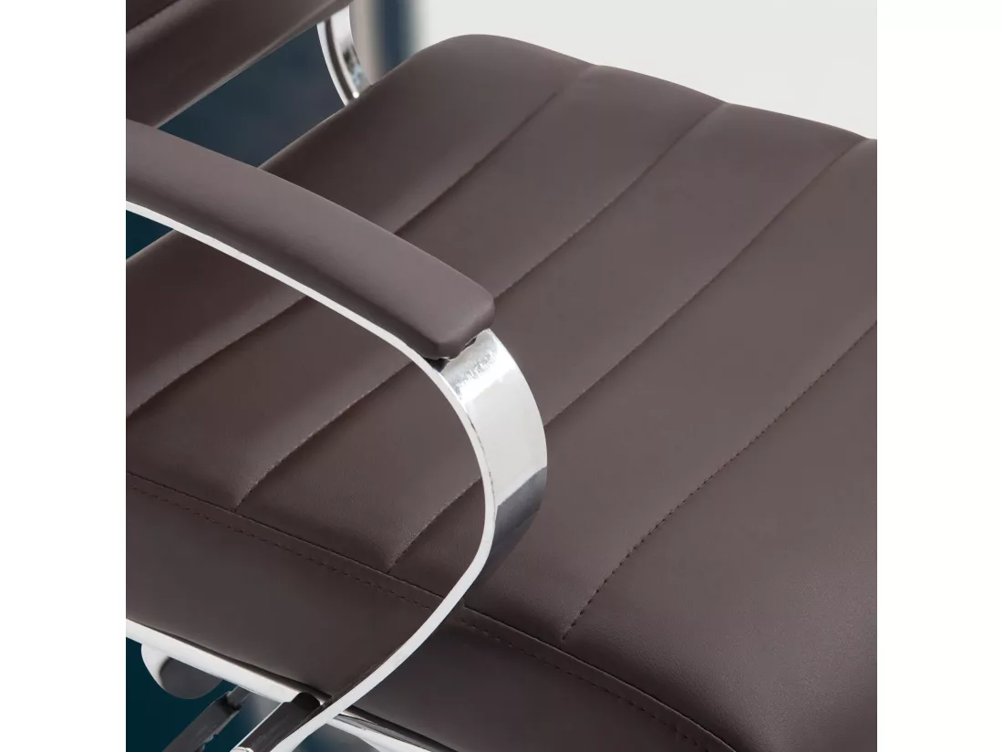 Chaise de bureau - Similicuir - Marron - Oakland