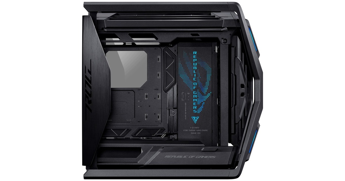 ASUSROG Hyperion GR701 BTF Edition big tower behuizing  (Zwart | 4x USB-A | 2x USB-C | RGB | Tempered Glass)