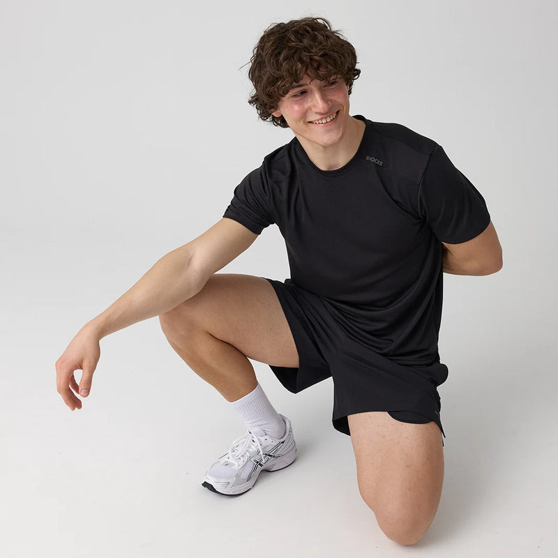 Kurze Sporthose Herren 5 inch Schwarz