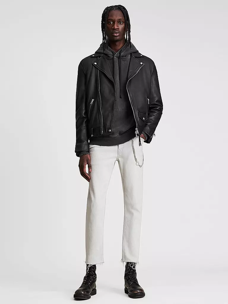 ALLSAINTS Lederjacke Milo schwarz