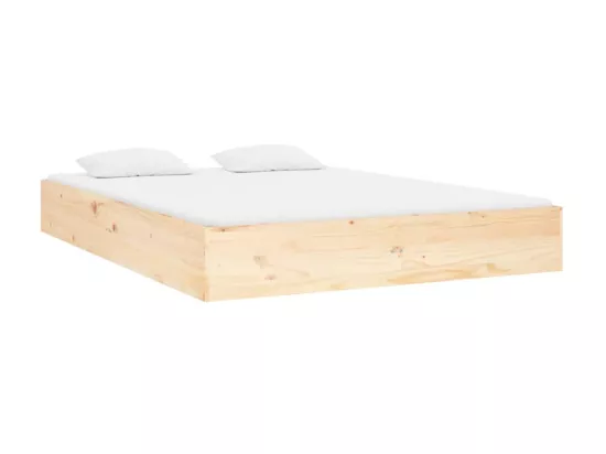 Cadre de lit bois massif 140x190 cm