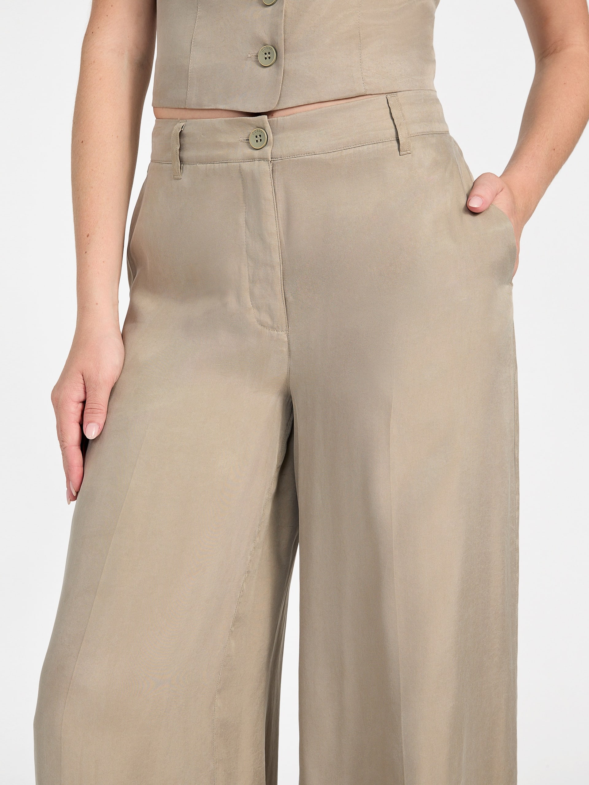 Calça Eco Celestine Fluid de Pernas Largas