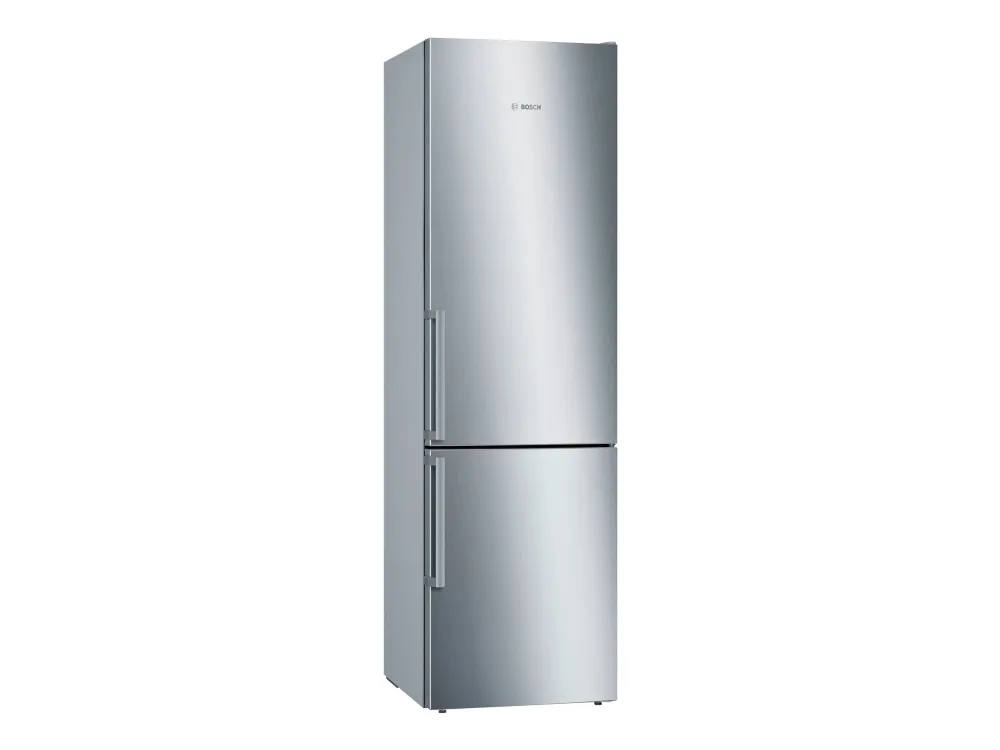 Bosch Serie | 6 KGE398IBP - Køleskab/fryser - bund-fryser - bredde: 60 cm - dybde: 65 cm - højde: 201 cm - 343 liter - Klasse B - rustfrit stål