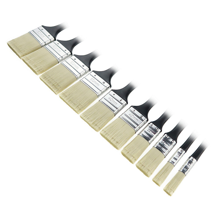 Lot de 10 pinceaux intérieur et extérieur multi-surfaces
