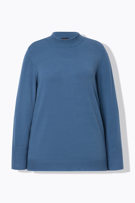 Pullover, Stehkragen, Langarm, Rippbündchen