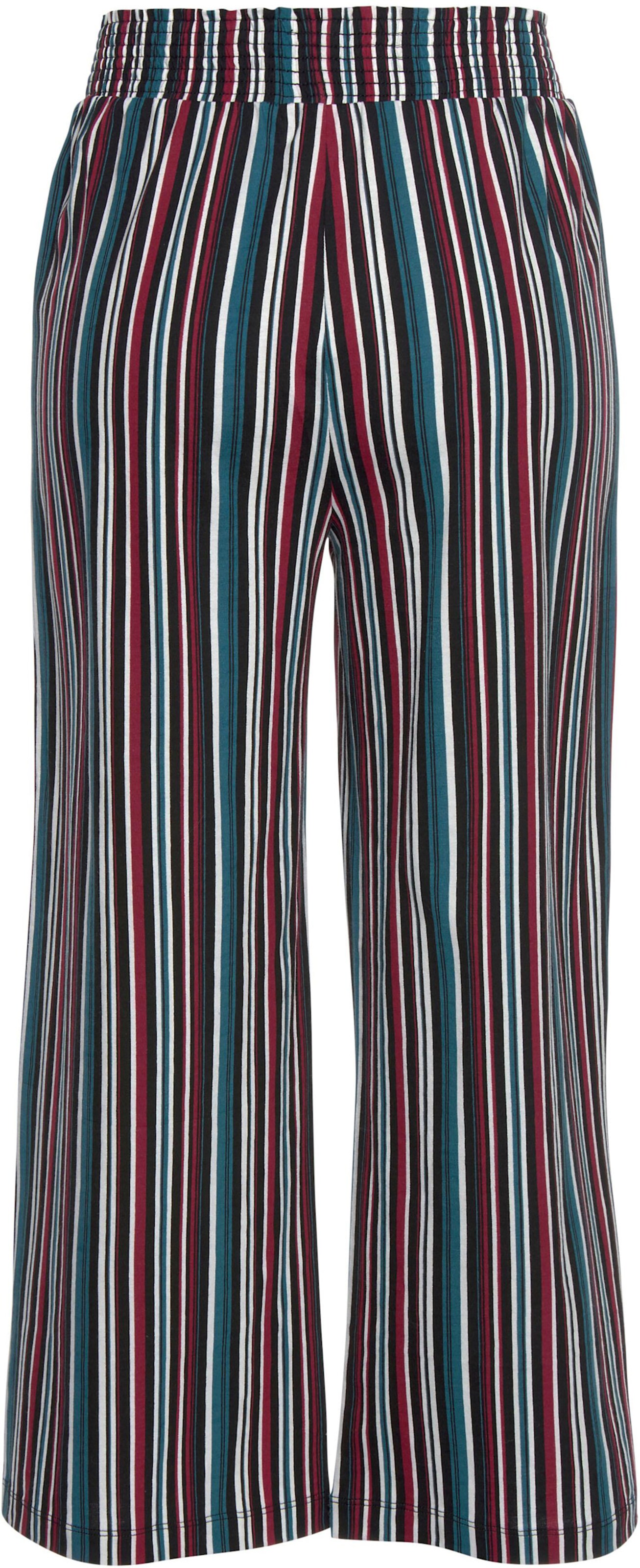 s.Oliver Pyjamahose in petrol-weinrot-gestreift
